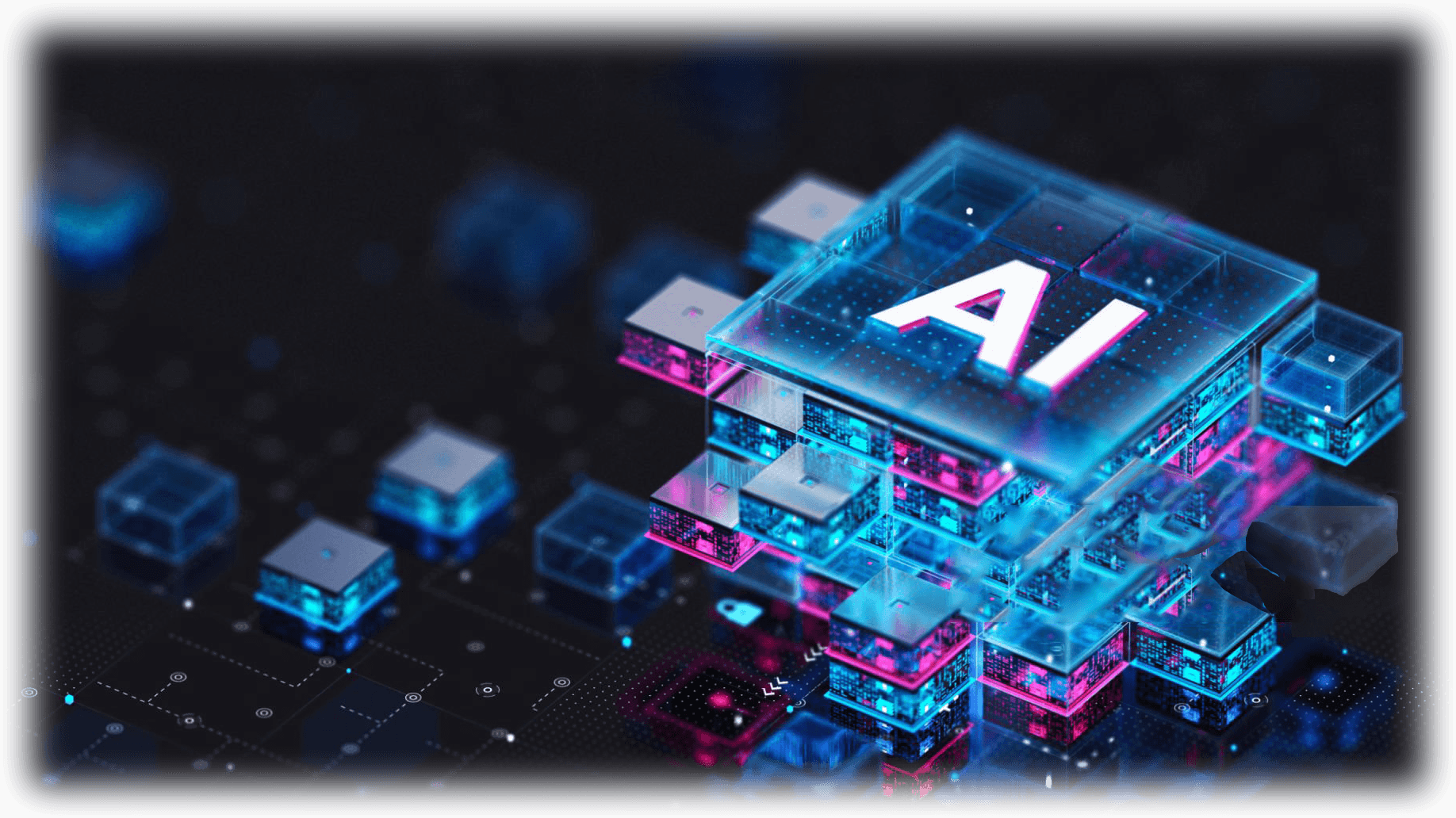 processor with the word AI on it