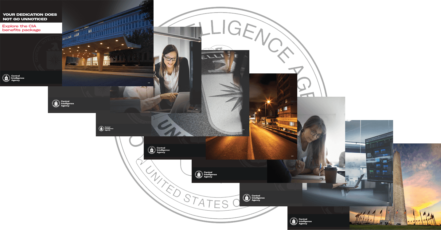 collage of brochure covers